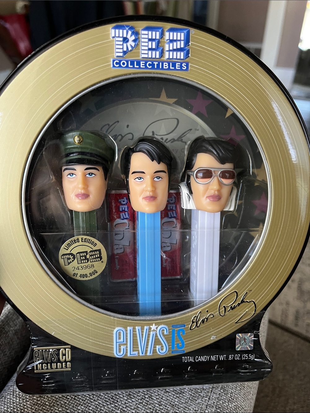 PEZ Collectibles Elvis PEZ Dispenser Set - Red, Blue, White